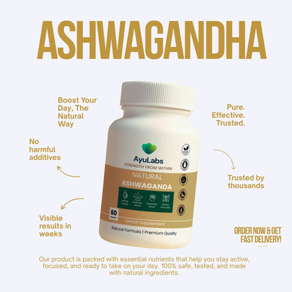 Natural Ashwagandha - 60 Capsules